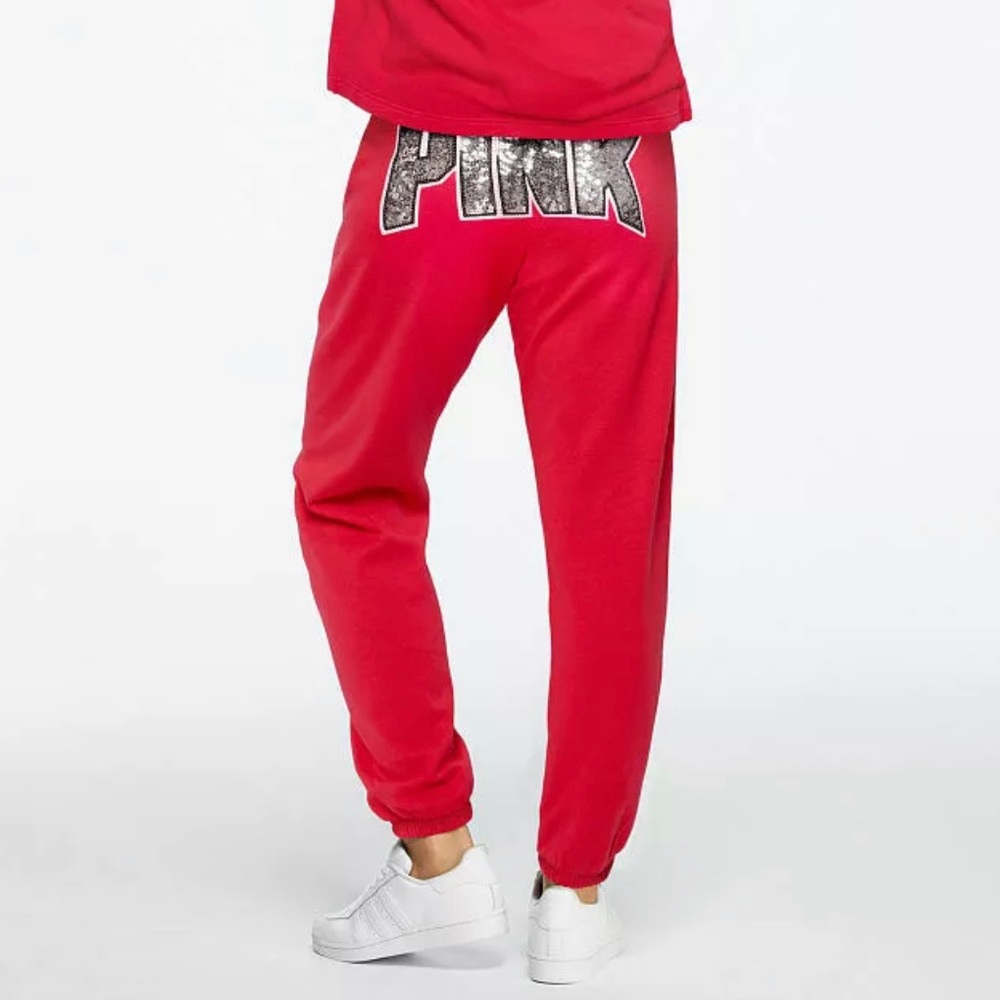 NEW W TAGS-VICTORIA SECRET PINK SEQUIN JOGGERS!!